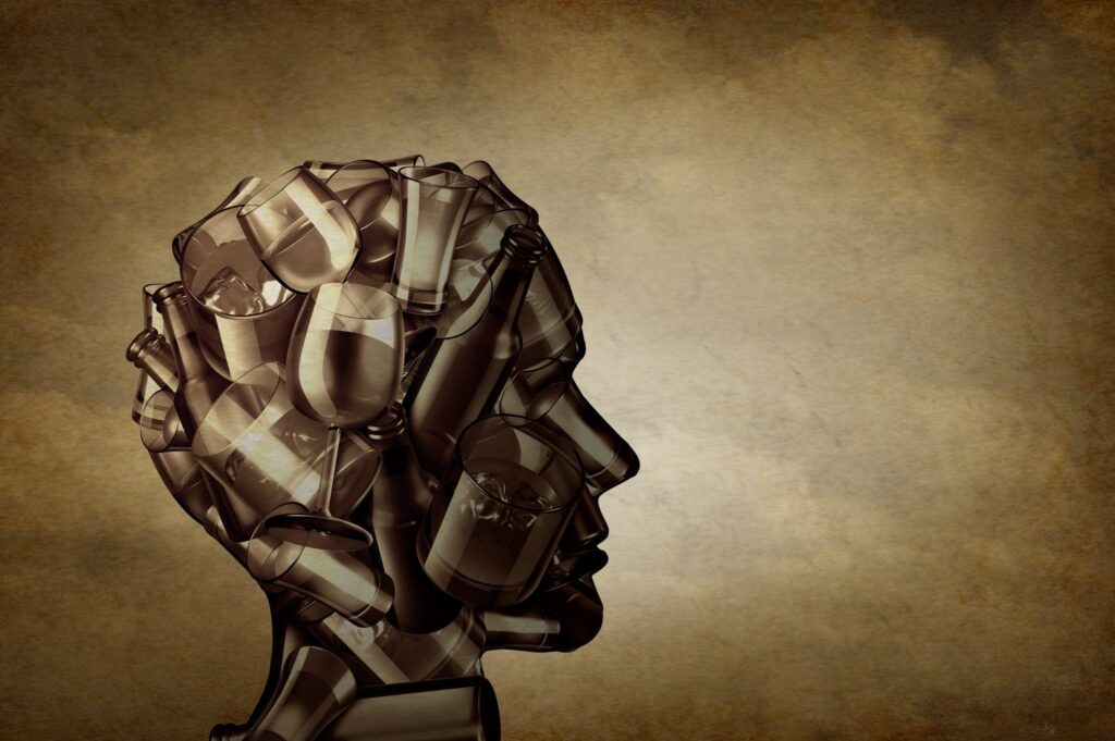 alcohol and depression depiction