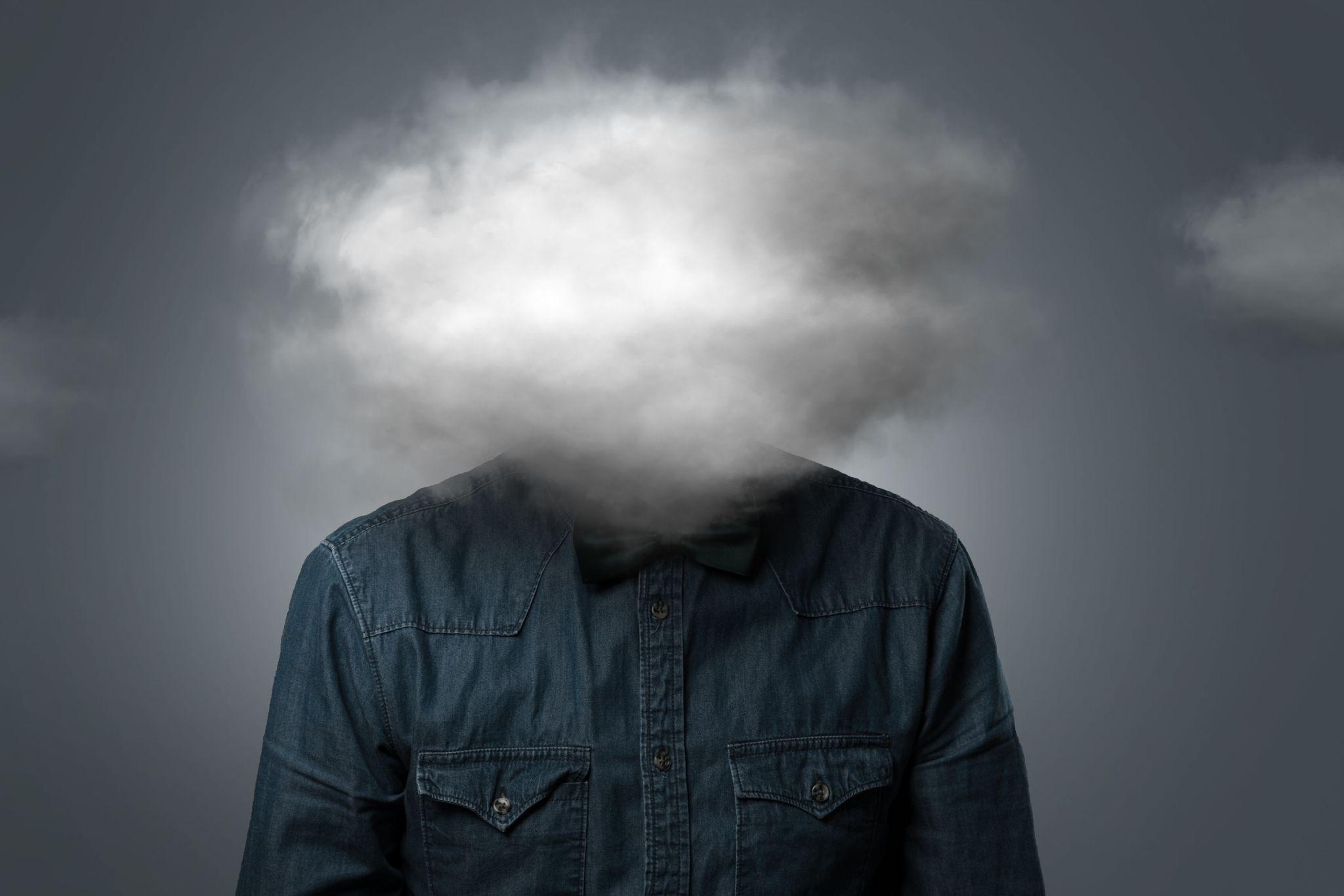 Man Has A Cloud Over His Head