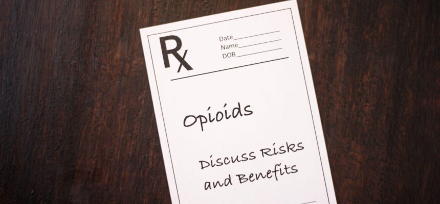 Opioid Prescription with warning to discuss risks and benefits
