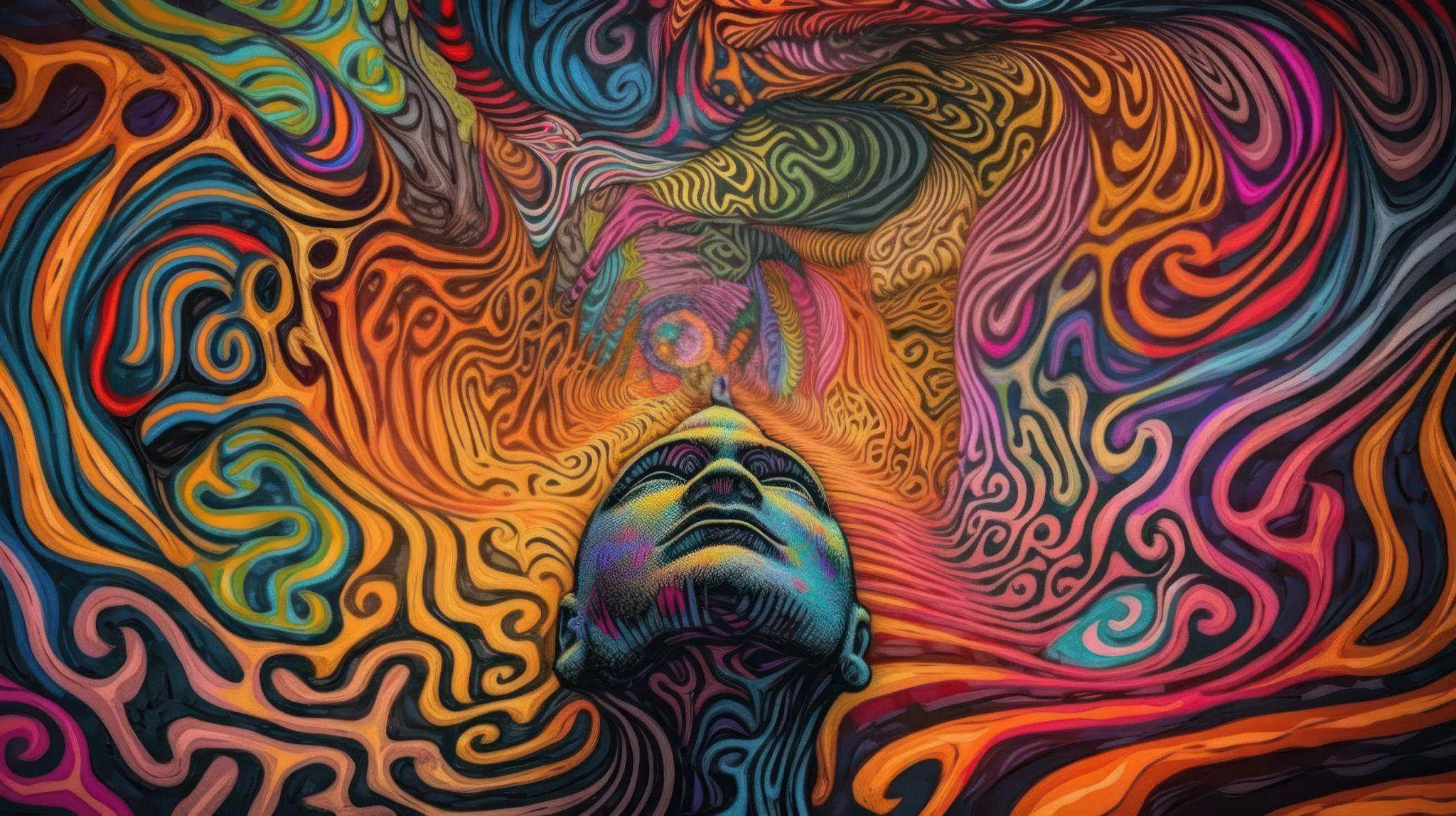 Rendition Of A Psychedelic Trip Created With Generative Ai Technology